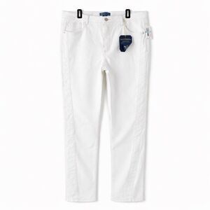 Democracy‎ Womens 16 Ab Technology Jeans Wide Straight Leg White Denim High Rise